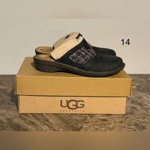 UGG Australia Opaline Black Slippers with Purple Accents. In Original Packaging.